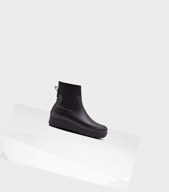 Buty Chelsea Damskie Hunter Refined Slim Fit Neoprene Chelsea Czarne | 836TGAHLO