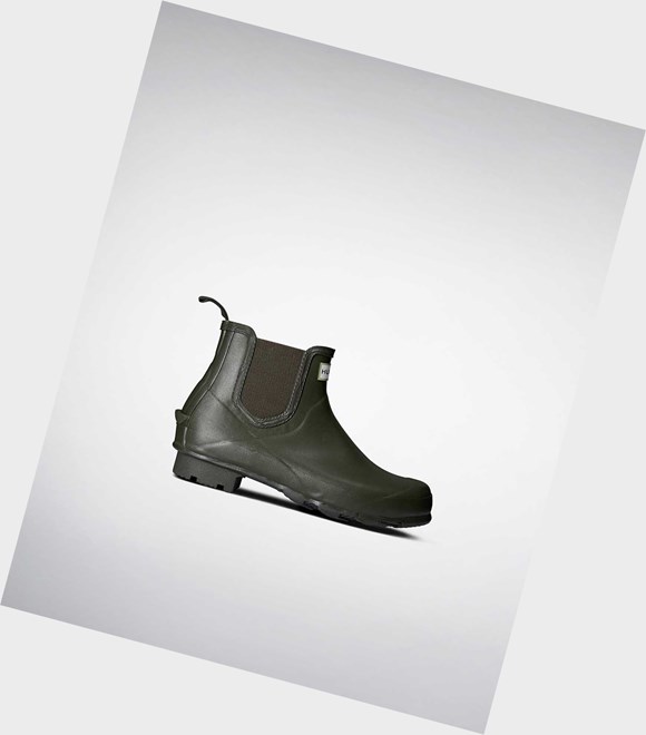 Buty Chelsea Męskie Hunter Norris Field Zielone | 352KIMNFS