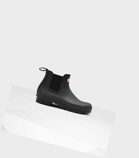 Buty Chelsea Męskie Hunter Original Czarne | 598MNESPR