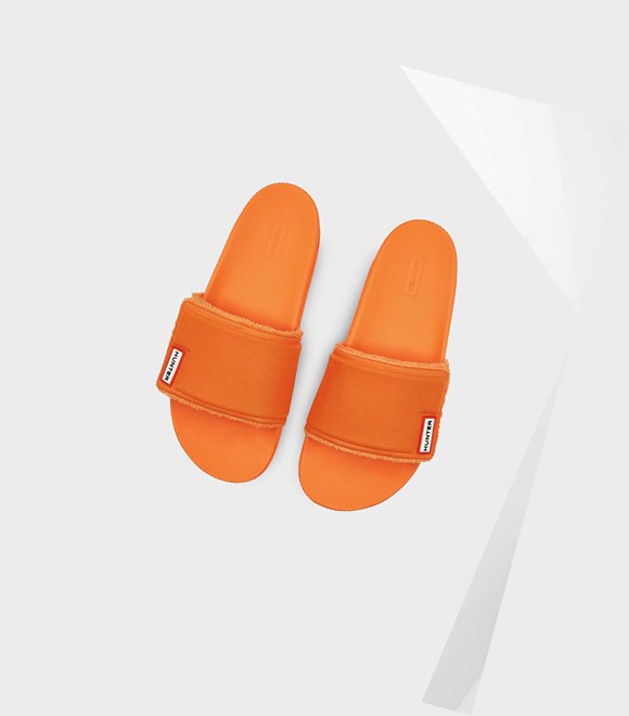 Klapki Damskie Hunter Original Adjustable Pomarańczowe | 940NERMLW