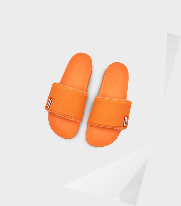 Klapki Męskie Hunter Original Adjustable Pomarańczowe | 608CWUJBX
