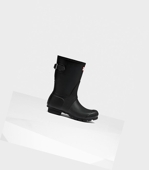 Krótkie Kozaki Damskie Hunter Original Back Adjustable Czarne | 286FUQRVE
