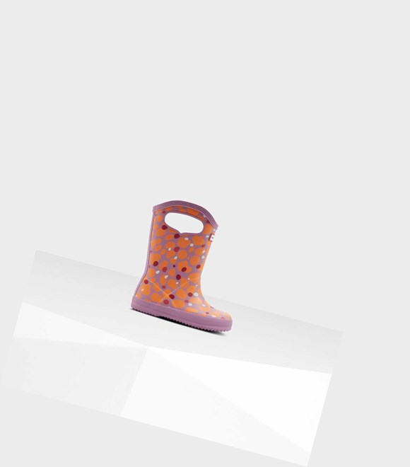 Krótkie Kozaki Dziecięce Hunter Original First Spot Camo Grab Handle Wellington Różowe | 739LGFJTE