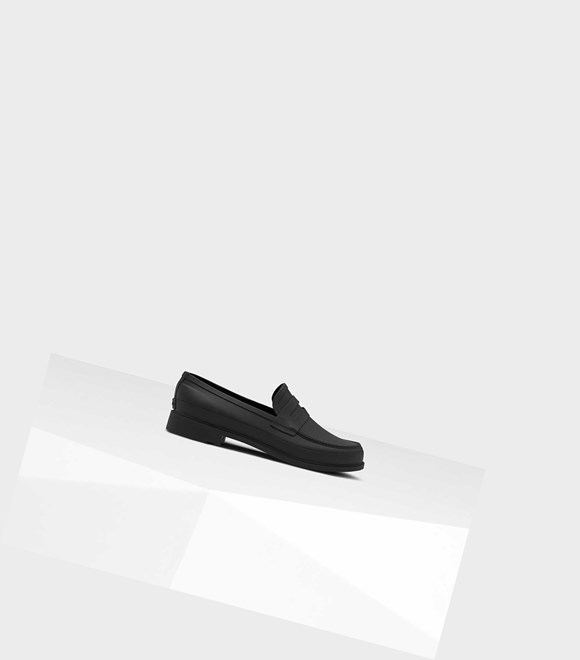 Loafersy Męskie Hunter Refined Penny Czarne | 819BPVGHI