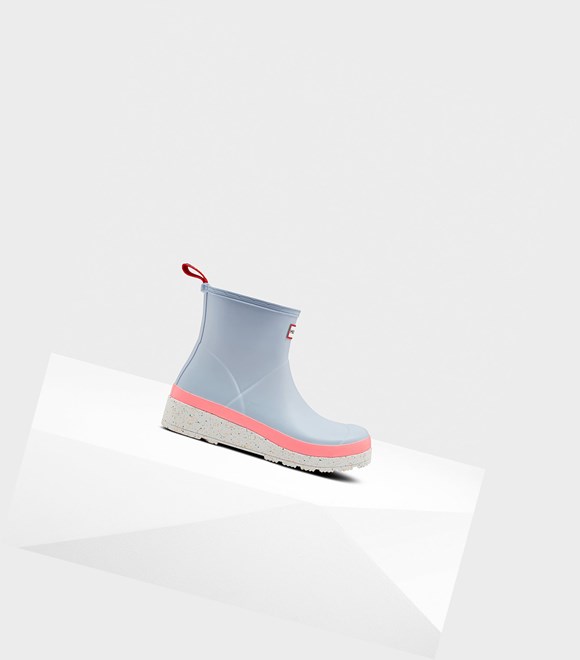 Play Boots Damskie Hunter Original Krótkie Speckle Rain Niebieskie Różowe | 579GHPROB