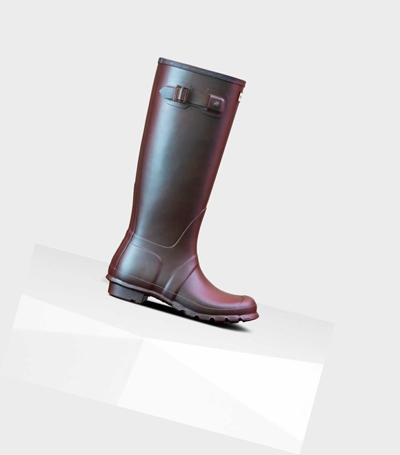 Wysokie Buty Damskie Hunter Original Nebula Wellington Niebieskie | 746GEZHJR