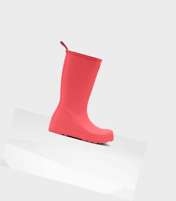 Wysokie Buty Damskie Hunter Original Play Wellington Różowe | 269HJMAXU