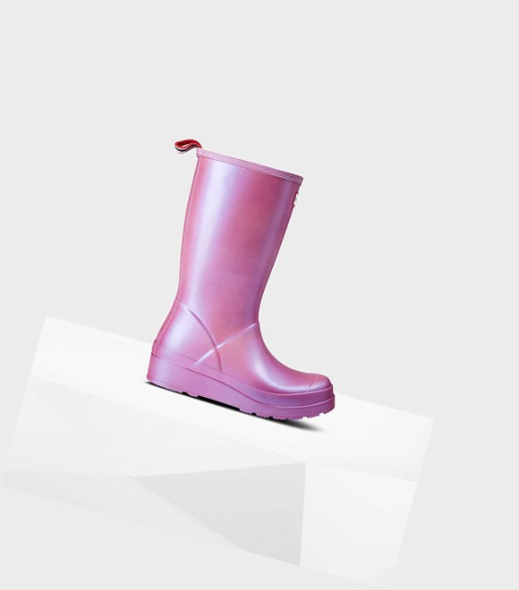 Wysokie Buty Damskie Hunter Original Play Nebula Wellington Różowe | 615QVWXPS