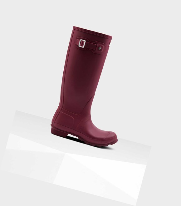 Wysokie Buty Damskie Hunter Original Wellington Czerwone | 276IXRYAP