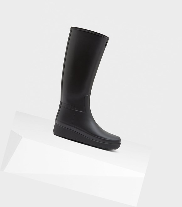 Wysokie Buty Damskie Hunter Refined Slim Fit Wysokie Czarne | 892CJEHSN
