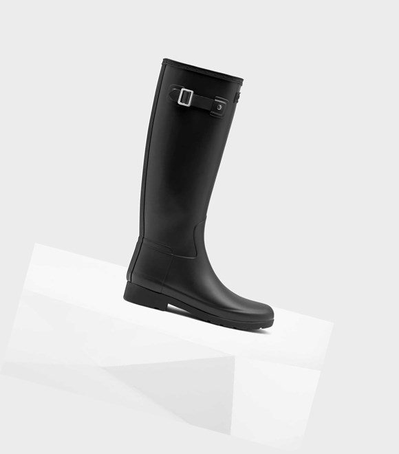 Wysokie Buty Damskie Hunter Refined Slim Fit Wellington Czarne | 920LFUNYD