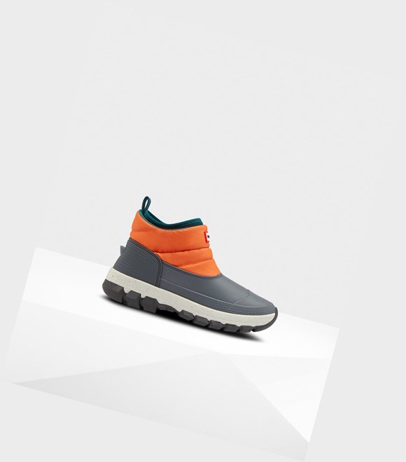 Śniegowce Damskie Hunter Original Insulated Ankle Pomarańczowe | 065GTNUJF