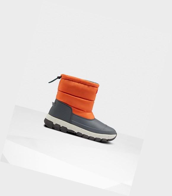 Śniegowce Damskie Hunter Original Insulated Krótkie Pomarańczowe | 903QMROYH