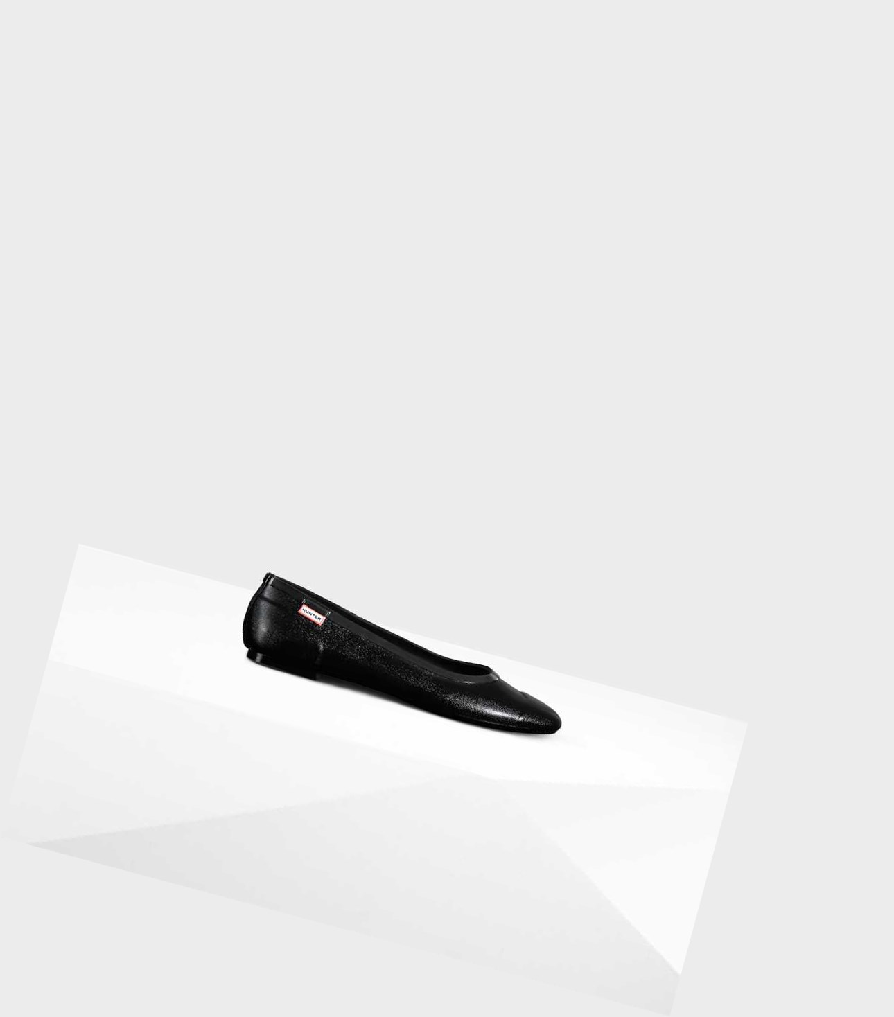 Baletki Damskie Hunter Original Tour Gloss Czarne | 412HJQTYL