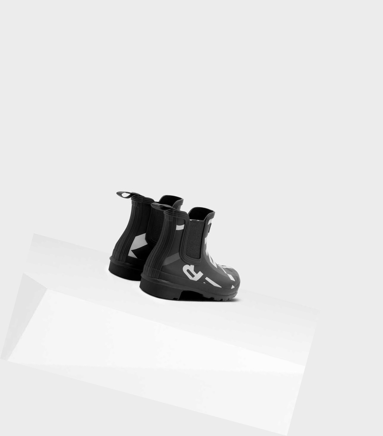 Buty Chelsea Damskie Hunter Original Exploded Logo Czarne | 135ASQYDU