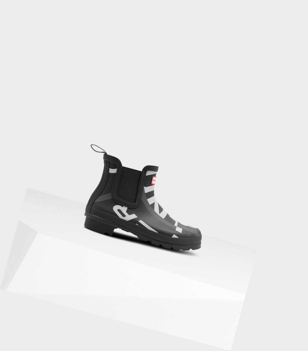 Buty Chelsea Damskie Hunter Original Exploded Logo Czarne | 135ASQYDU