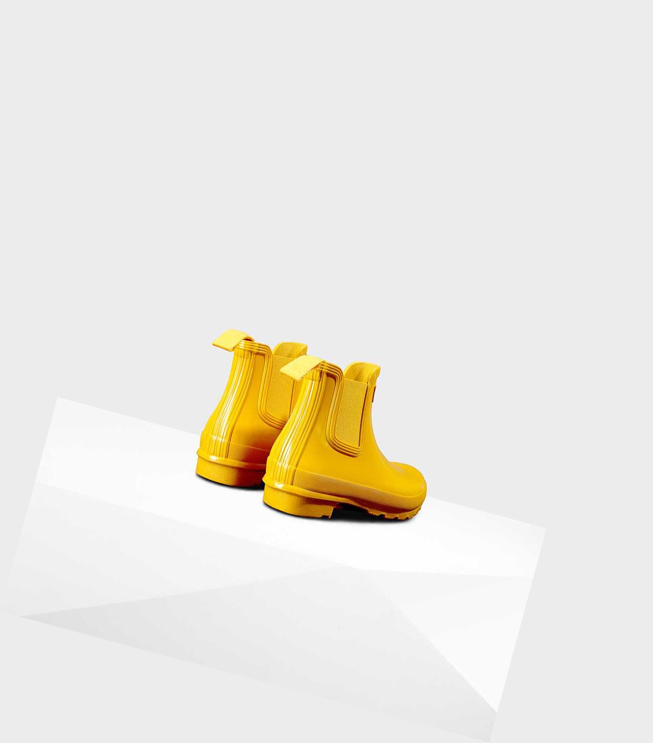 Buty Chelsea Damskie Hunter Original Gloss Żółte | 158RCYVTB