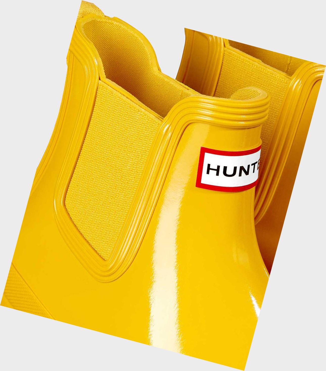 Buty Chelsea Damskie Hunter Original Gloss Żółte | 158RCYVTB