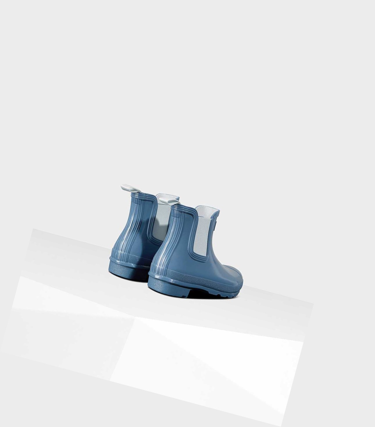 Buty Chelsea Damskie Hunter Original Gloss Niebieskie | 271DYRBJQ