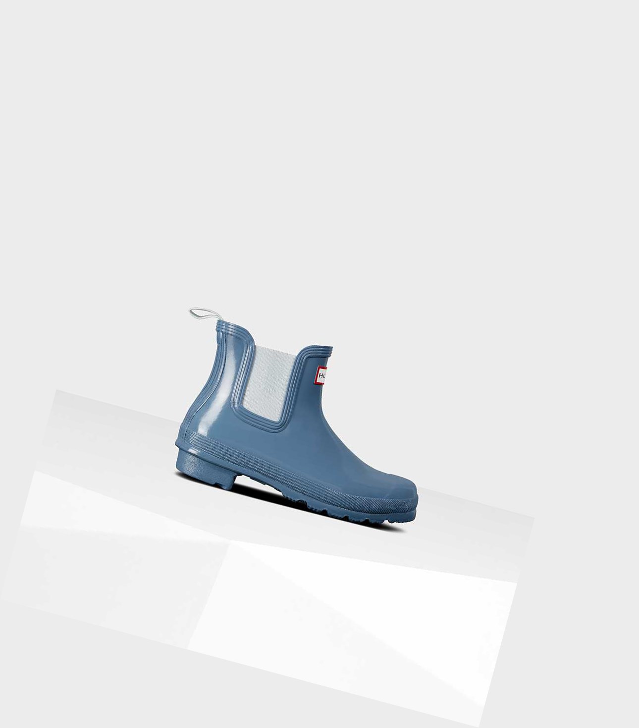 Buty Chelsea Damskie Hunter Original Gloss Niebieskie | 271DYRBJQ