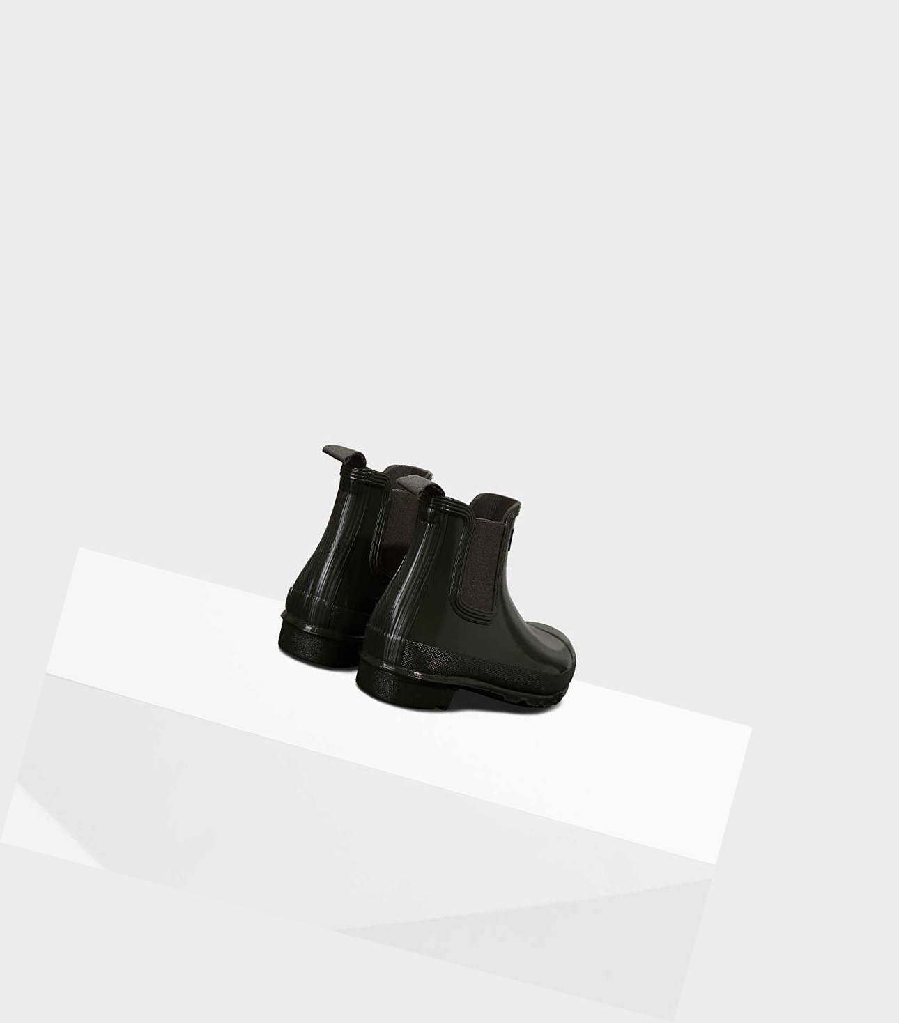 Buty Chelsea Damskie Hunter Original Gloss Zielone | 310VWGSLR