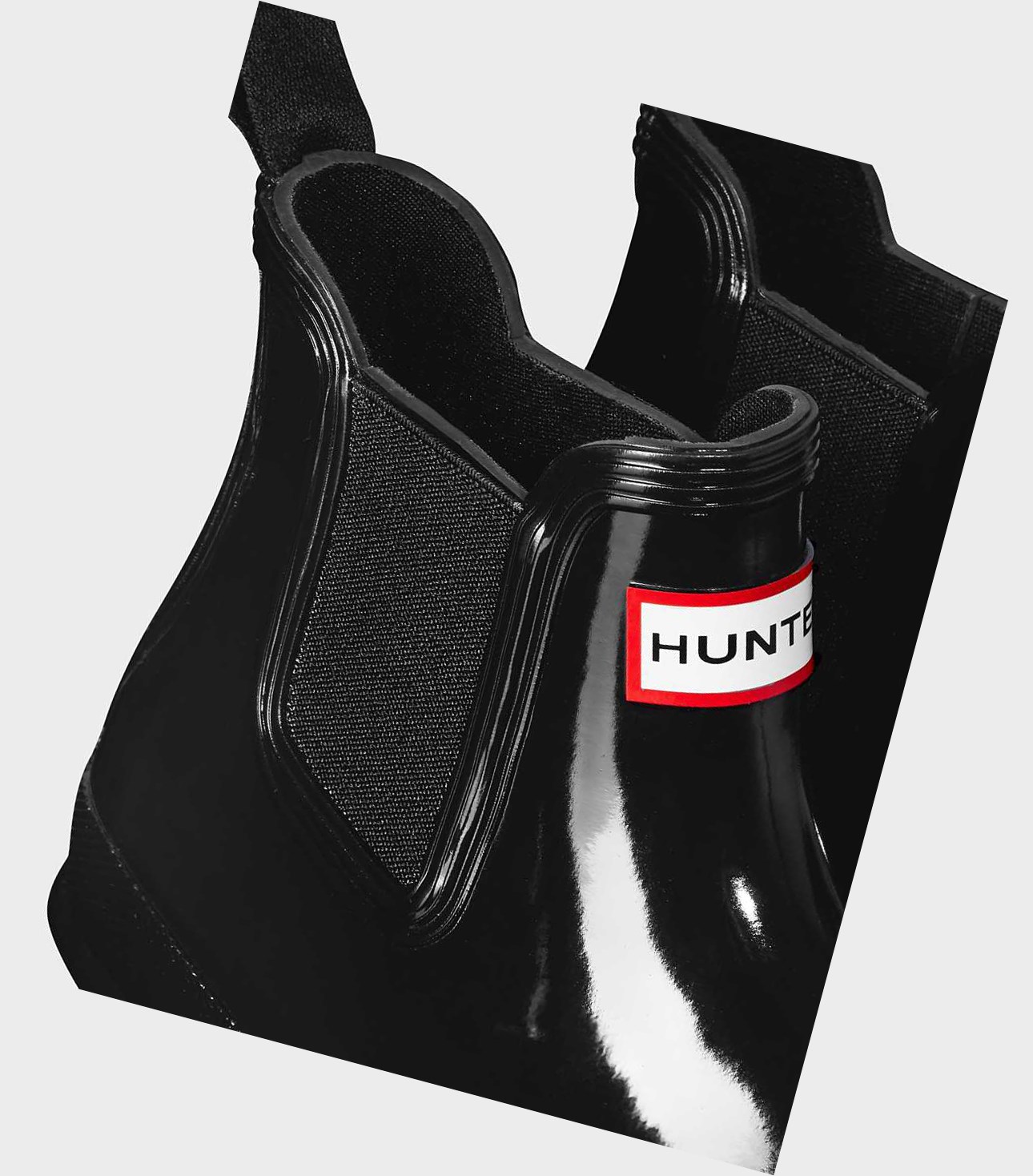 Buty Chelsea Damskie Hunter Original Gloss Czarne | 609QAOPRJ
