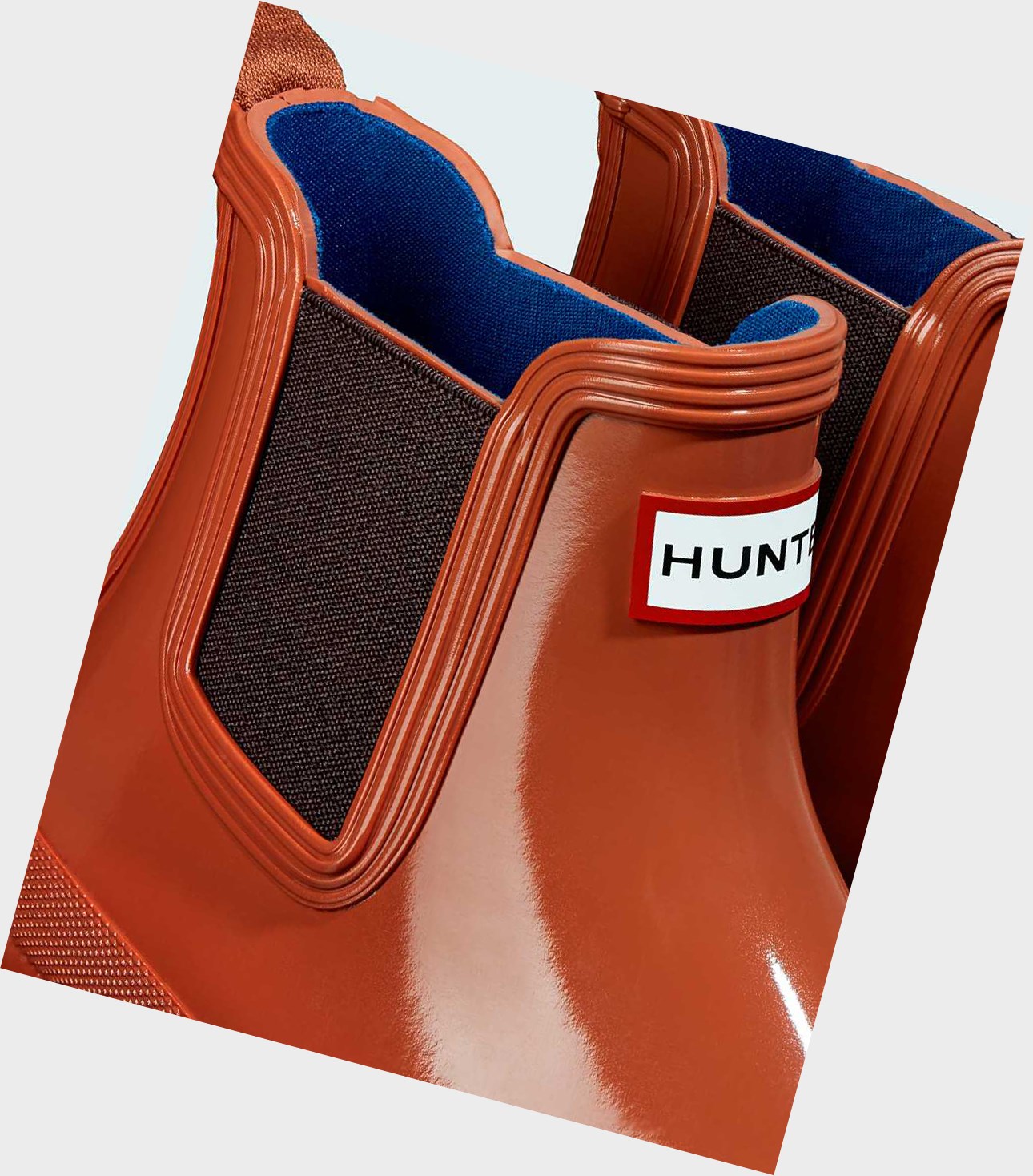 Buty Chelsea Damskie Hunter Original Gloss Czerwone | 897CQUXFO