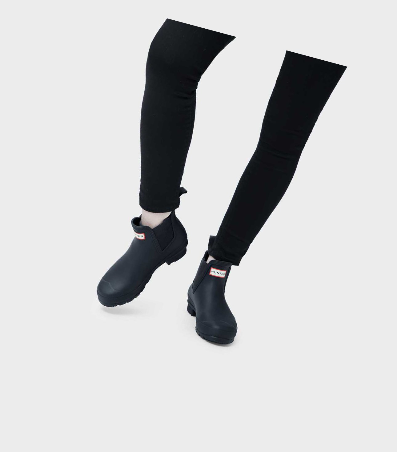 Buty Chelsea Damskie Hunter Original Granatowe | 738UVSZRY