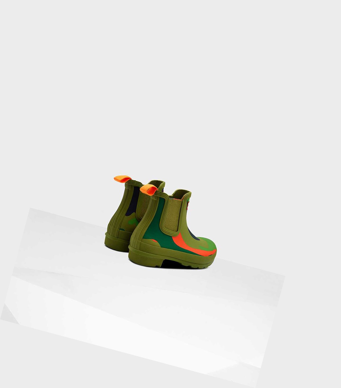 Buty Chelsea Damskie Hunter Original Rockpool Camo Zielone | 405YUECVW