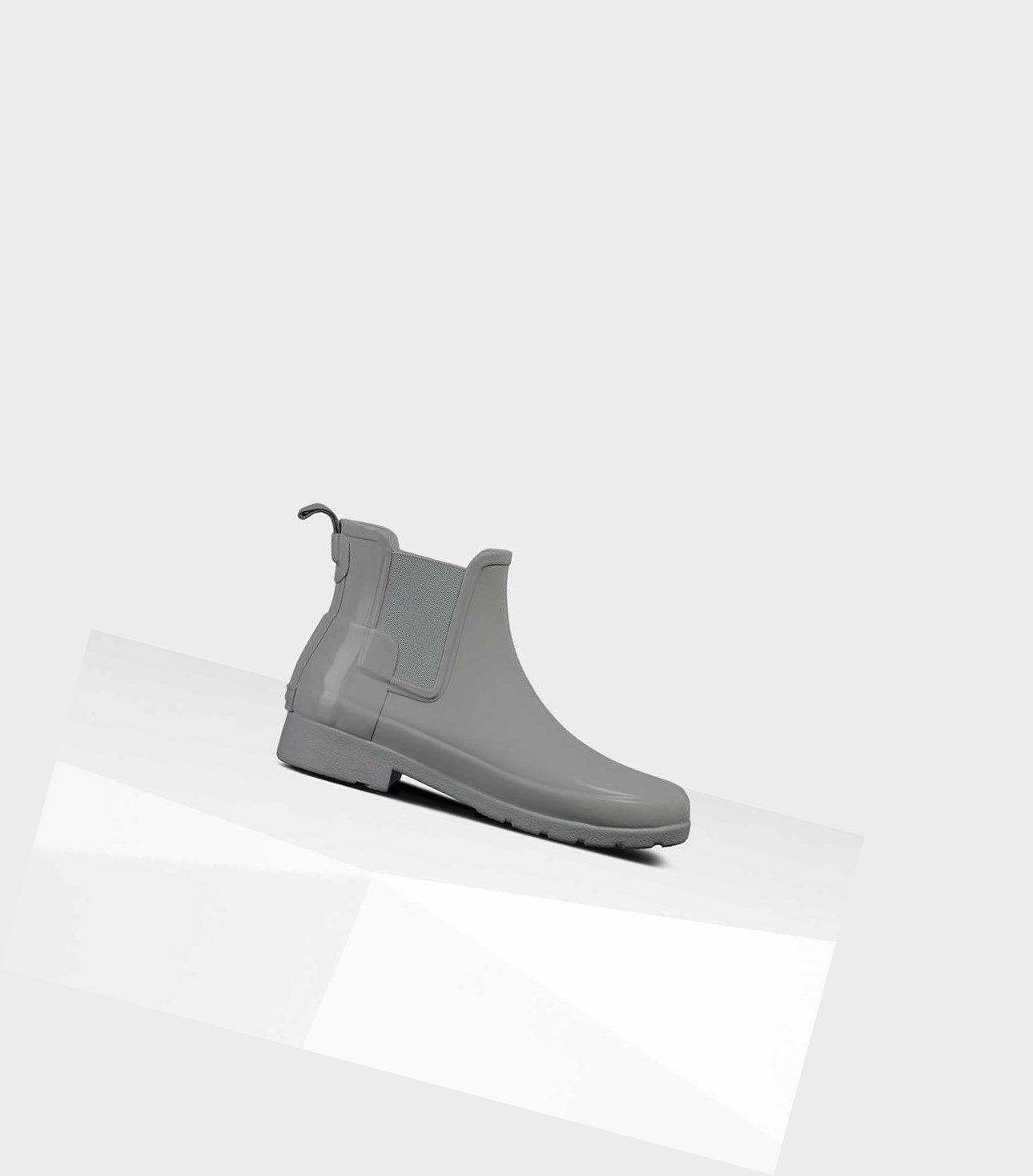 Buty Chelsea Damskie Hunter Refined Gloss Slim Fit Szare | 870APRFVN