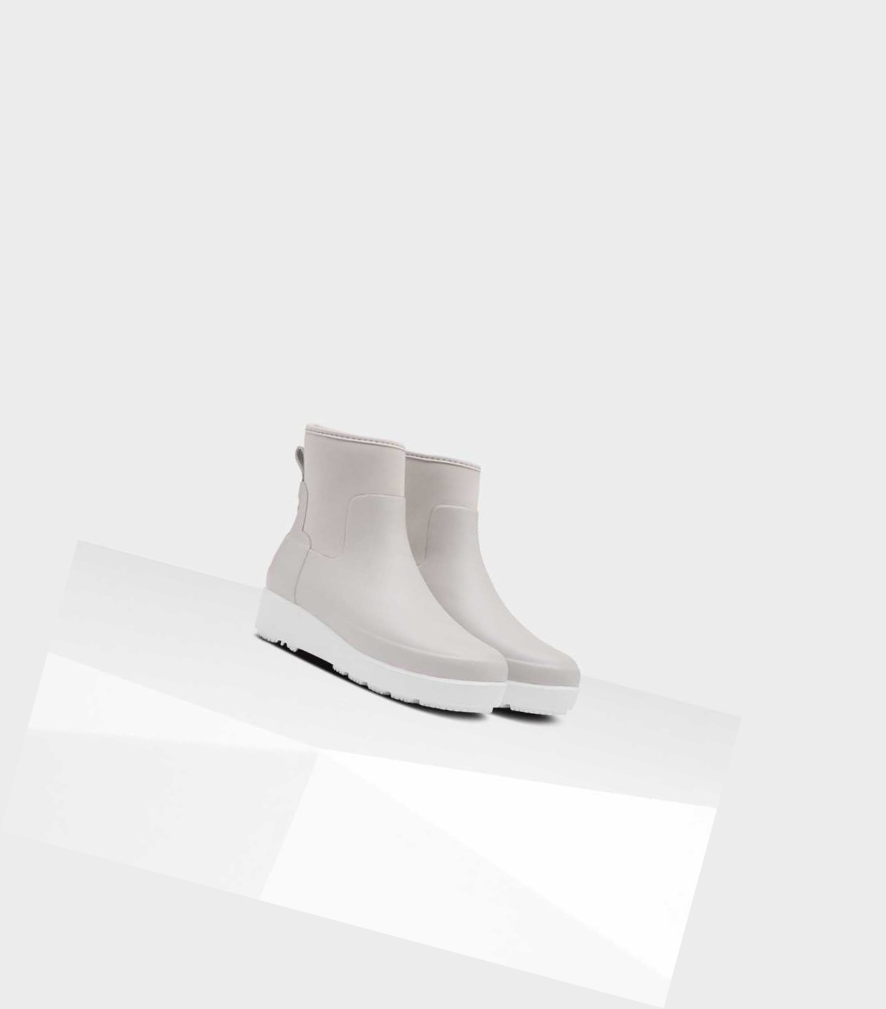 Buty Chelsea Damskie Hunter Refined Slim Fit Neoprene Creeper Szare | 547YIWTNQ