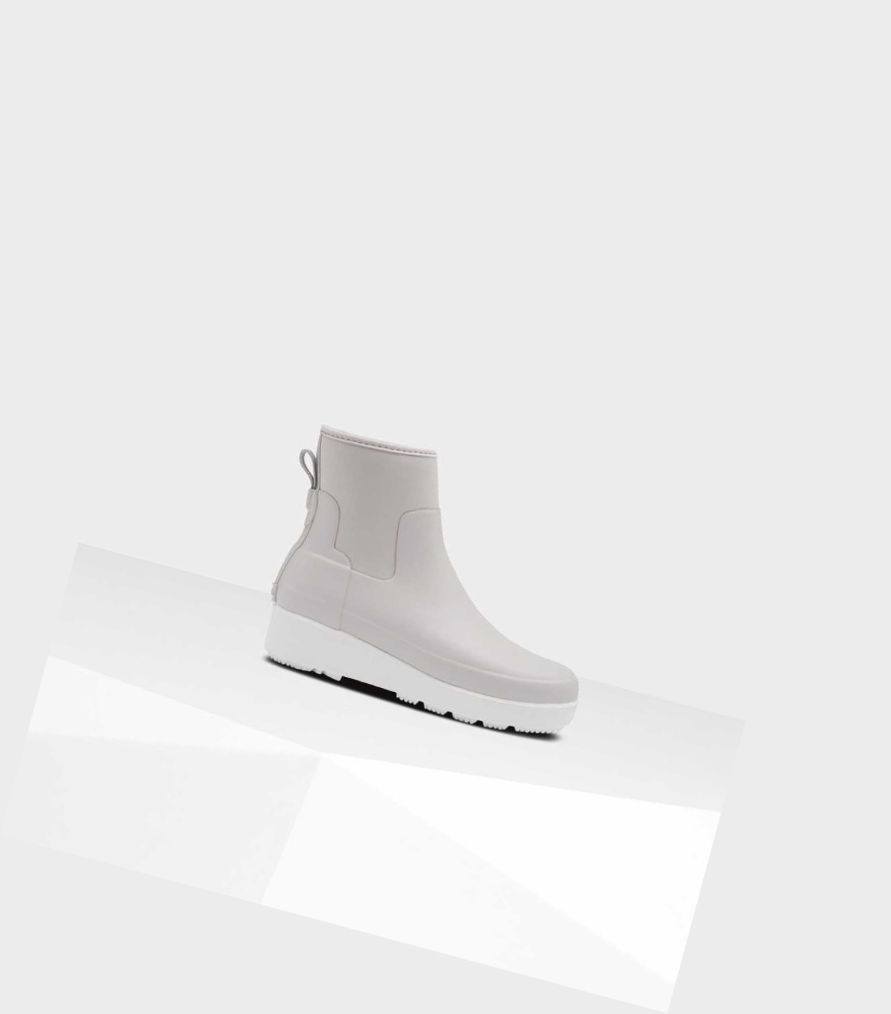 Buty Chelsea Damskie Hunter Refined Slim Fit Neoprene Creeper Szare | 547YIWTNQ