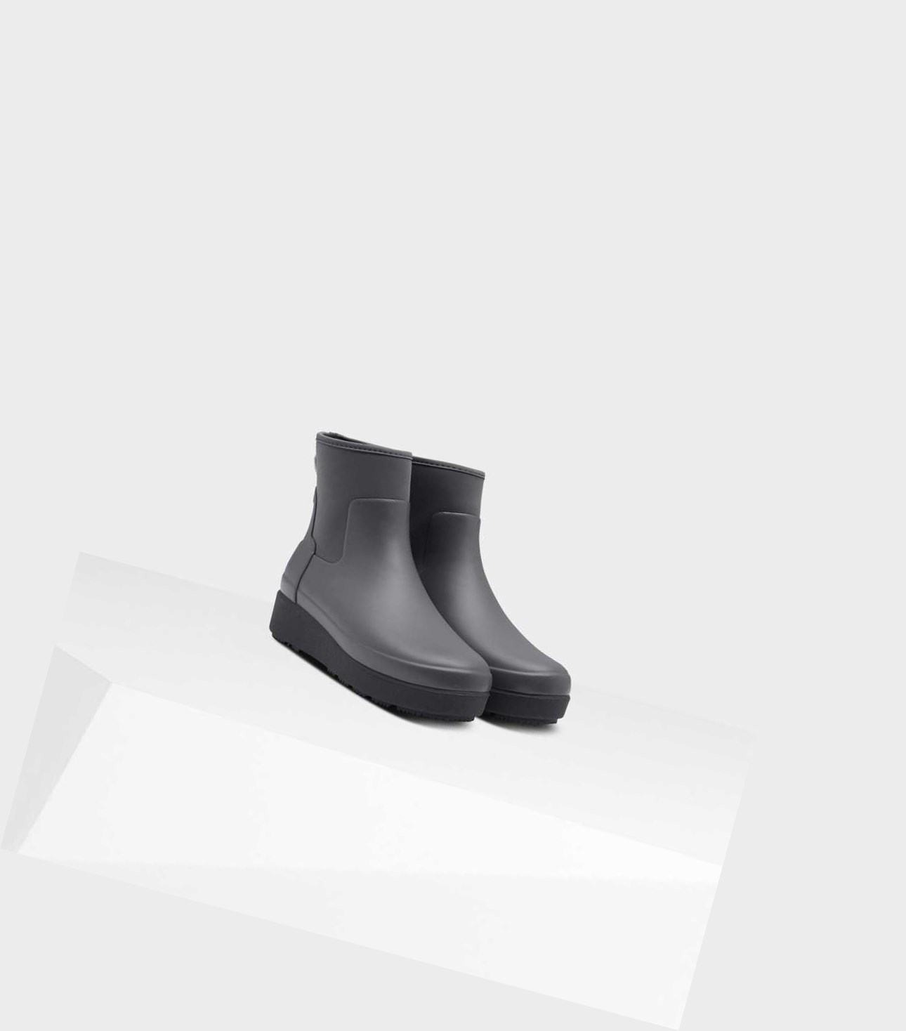 Buty Chelsea Damskie Hunter Refined Slim Fit Neoprene Creeper Szare | 690KYBJGN