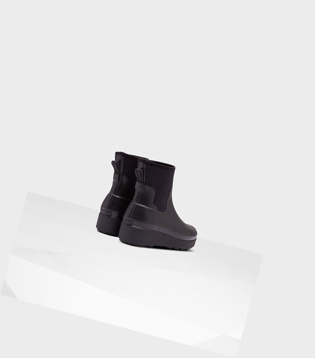 Buty Chelsea Damskie Hunter Refined Slim Fit Neoprene Chelsea Czarne | 836TGAHLO