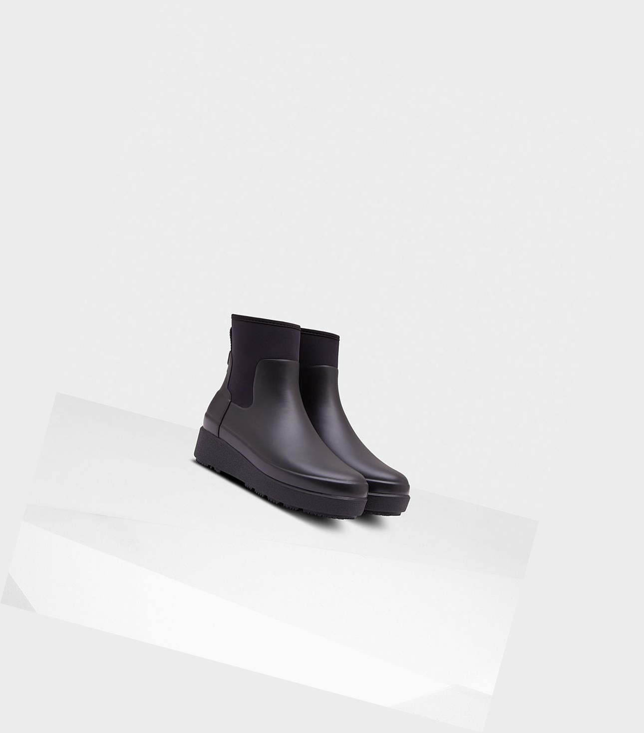 Buty Chelsea Damskie Hunter Refined Slim Fit Neoprene Chelsea Czarne | 836TGAHLO