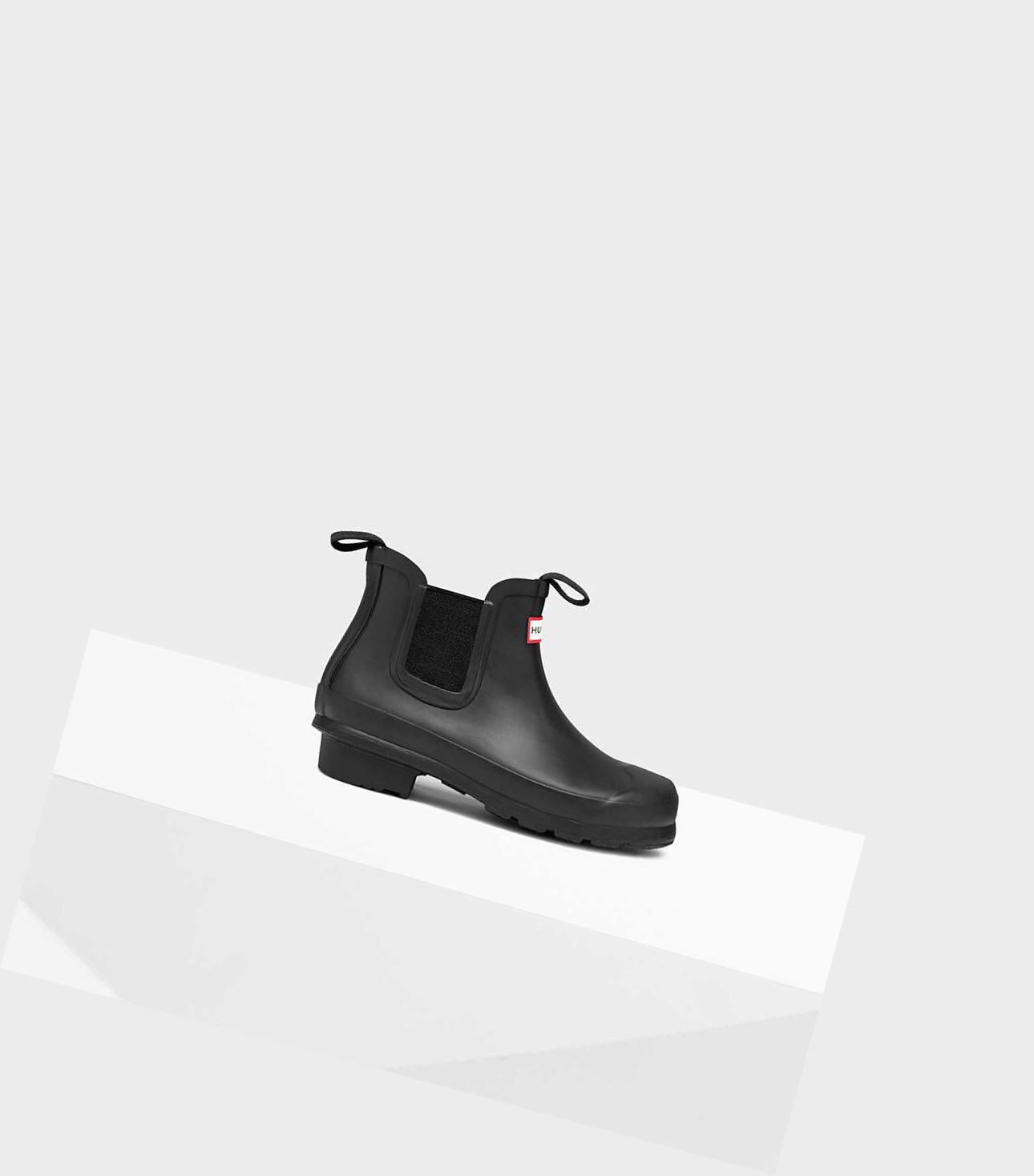 Buty Chelsea Dziecięce Hunter Original Big Czarne | 198MKGDES