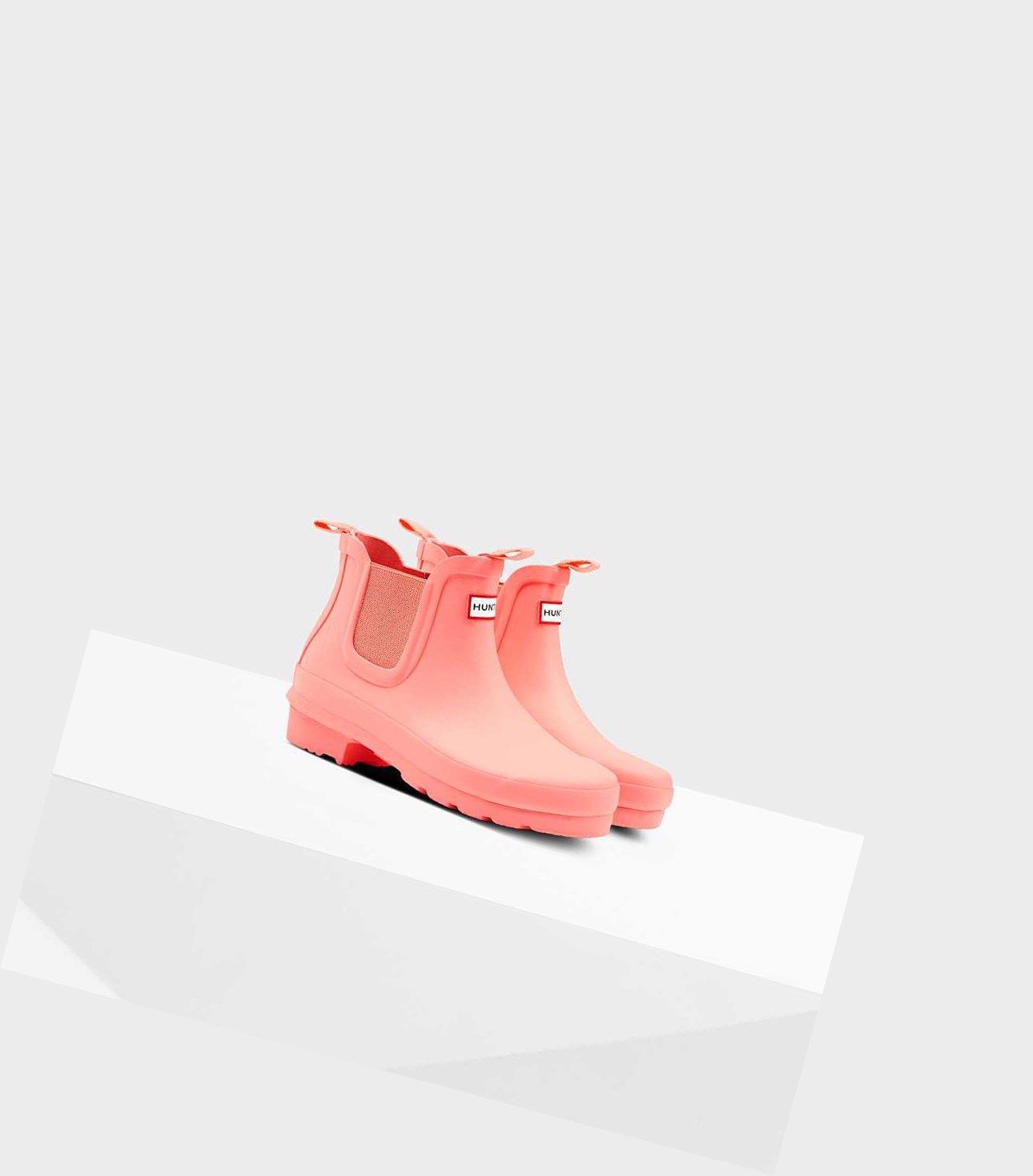 Buty Chelsea Dziecięce Hunter Original Big Różowe | 268ZGMEQP