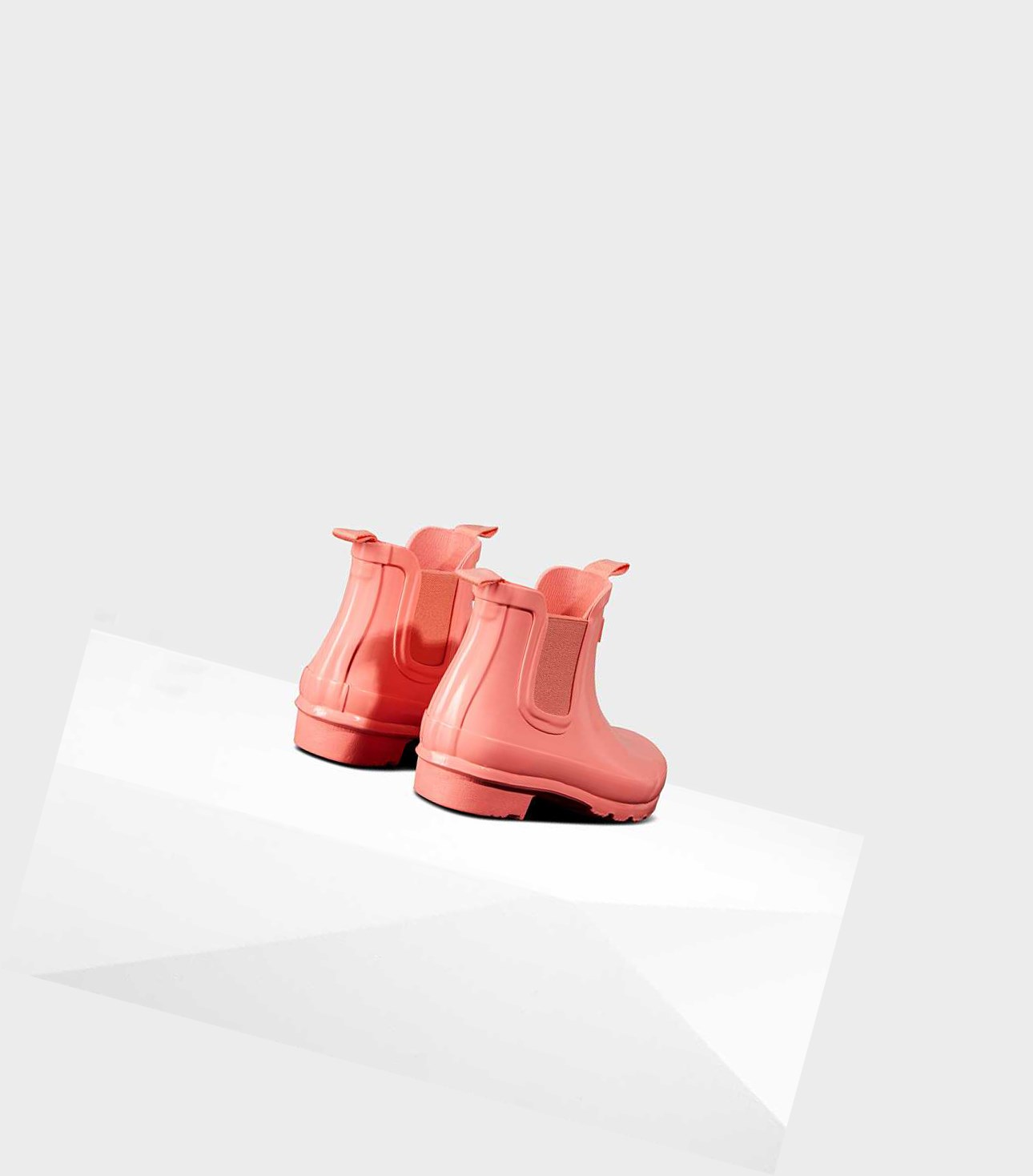 Buty Chelsea Dziecięce Hunter Original Big Gloss Różowe | 284KIODBX