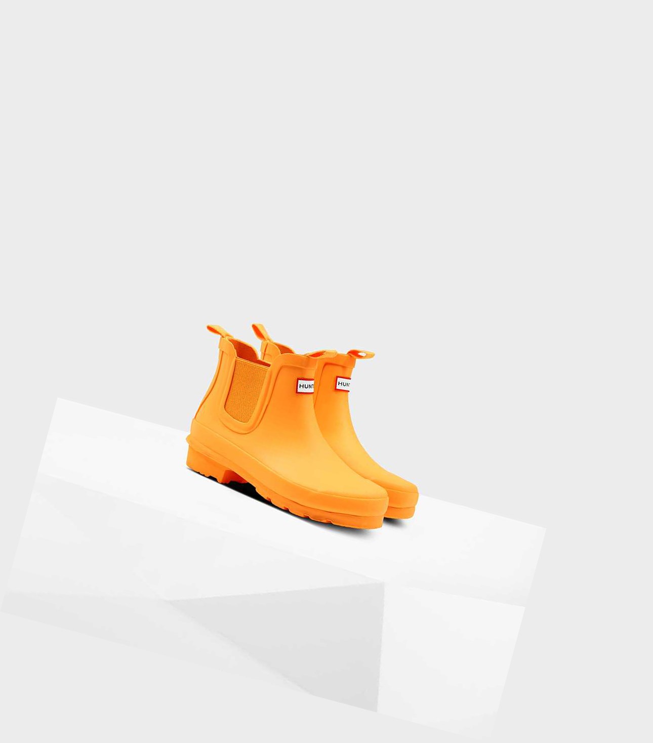 Buty Chelsea Dziecięce Hunter Original Big Pomarańczowe | 483WJGHCF
