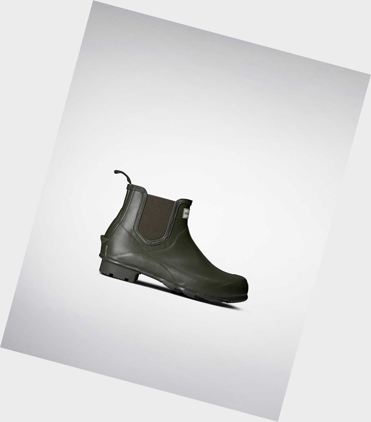 Buty Chelsea Męskie Hunter Norris Field Zielone | 352KIMNFS