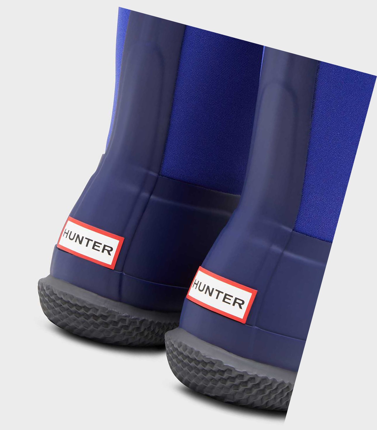 Buty Zimowe Damskie Hunter Original Insulated Roll Top Sherpa Niebieskie | 327KFDLNB