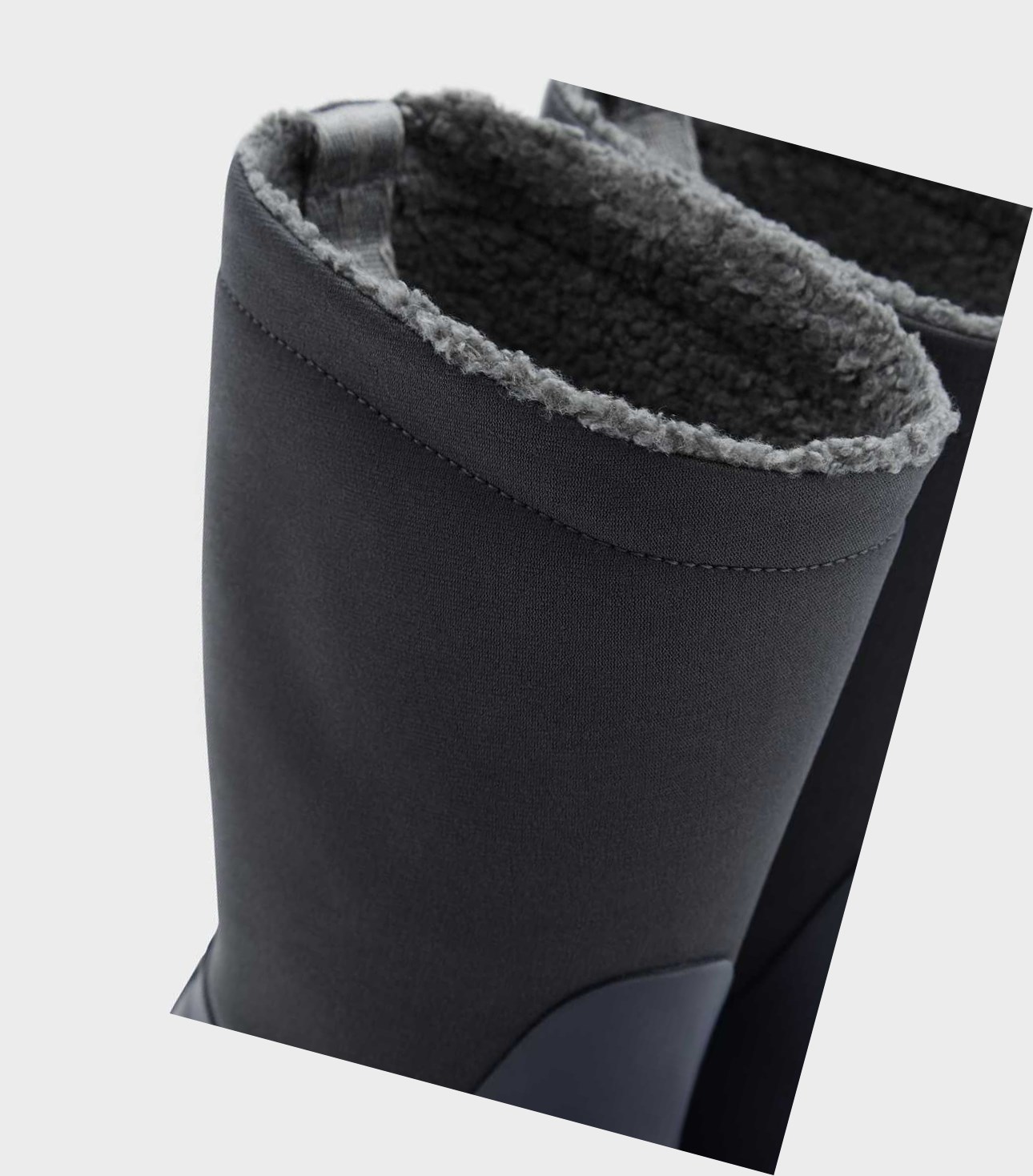 Buty Zimowe Damskie Hunter Original Insulated Roll Top Sherpa Granatowe | 493ZHPVRS