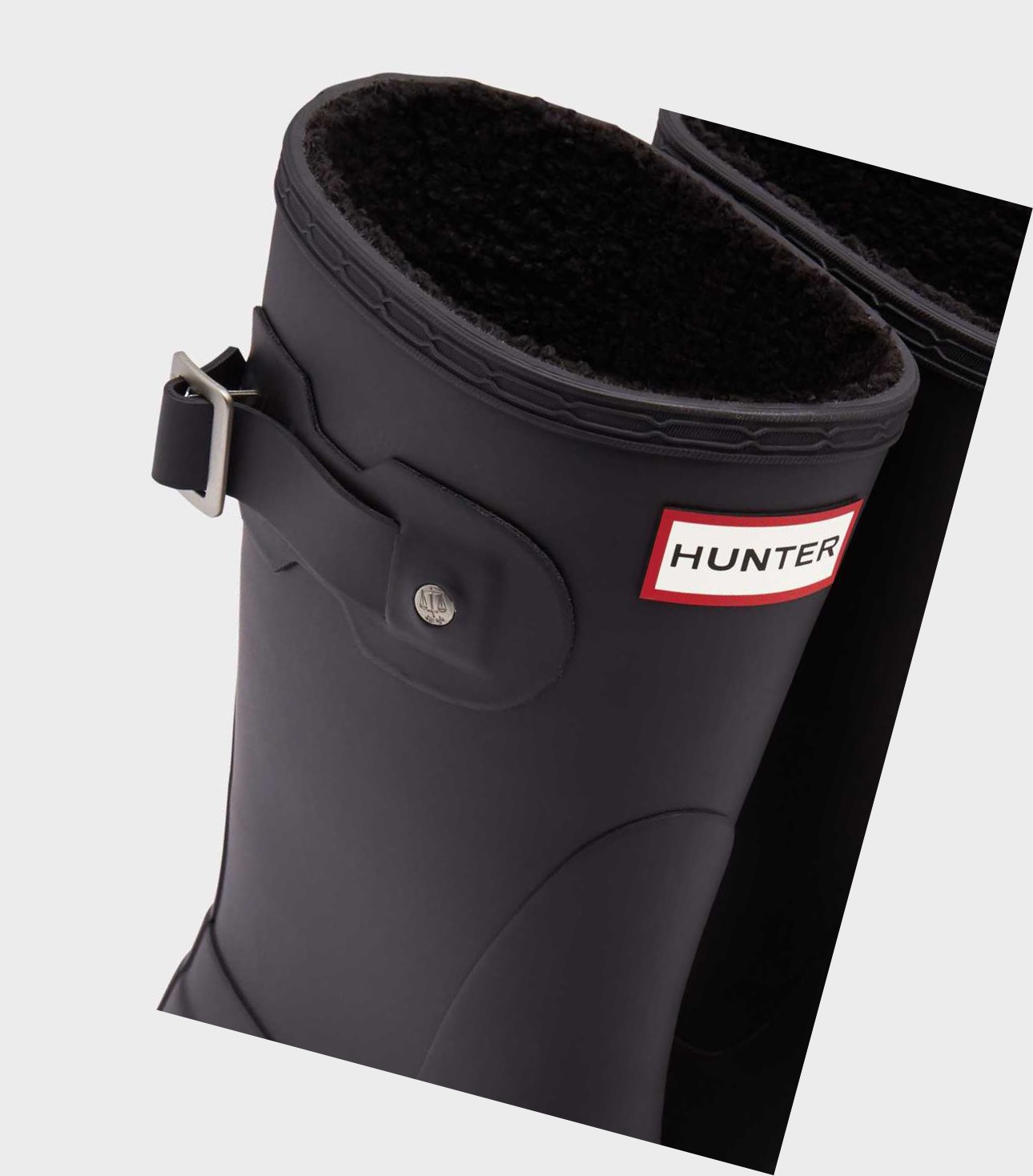Buty Zimowe Damskie Hunter Original Krótkie Insulated Czarne | 176AIZGUO