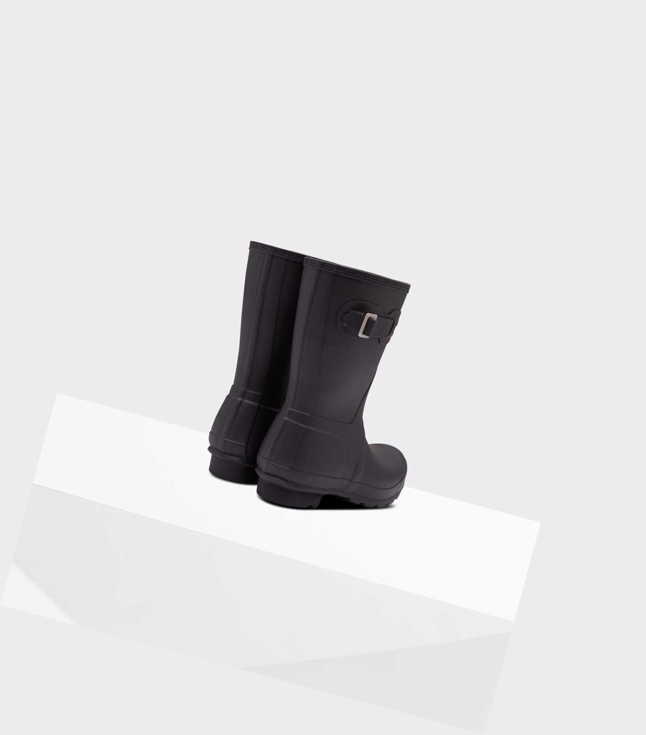 Buty Zimowe Damskie Hunter Original Krótkie Insulated Czarne | 176AIZGUO