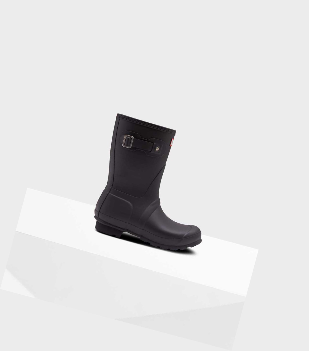 Buty Zimowe Damskie Hunter Original Krótkie Insulated Czarne | 176AIZGUO
