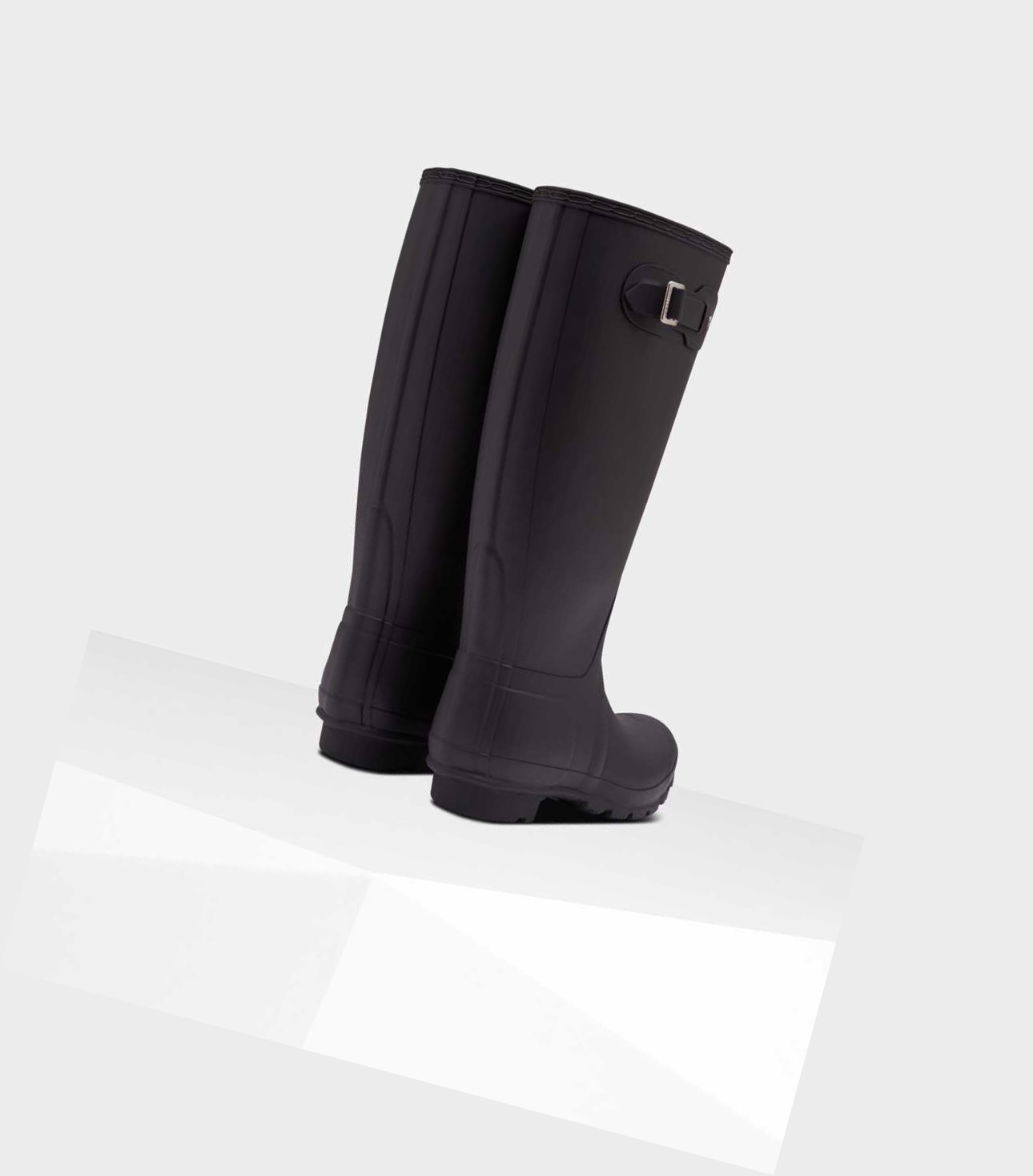 Buty Zimowe Damskie Hunter Original Wysokie Insulated Szerokie Leg Czarne | 659FOIJPV