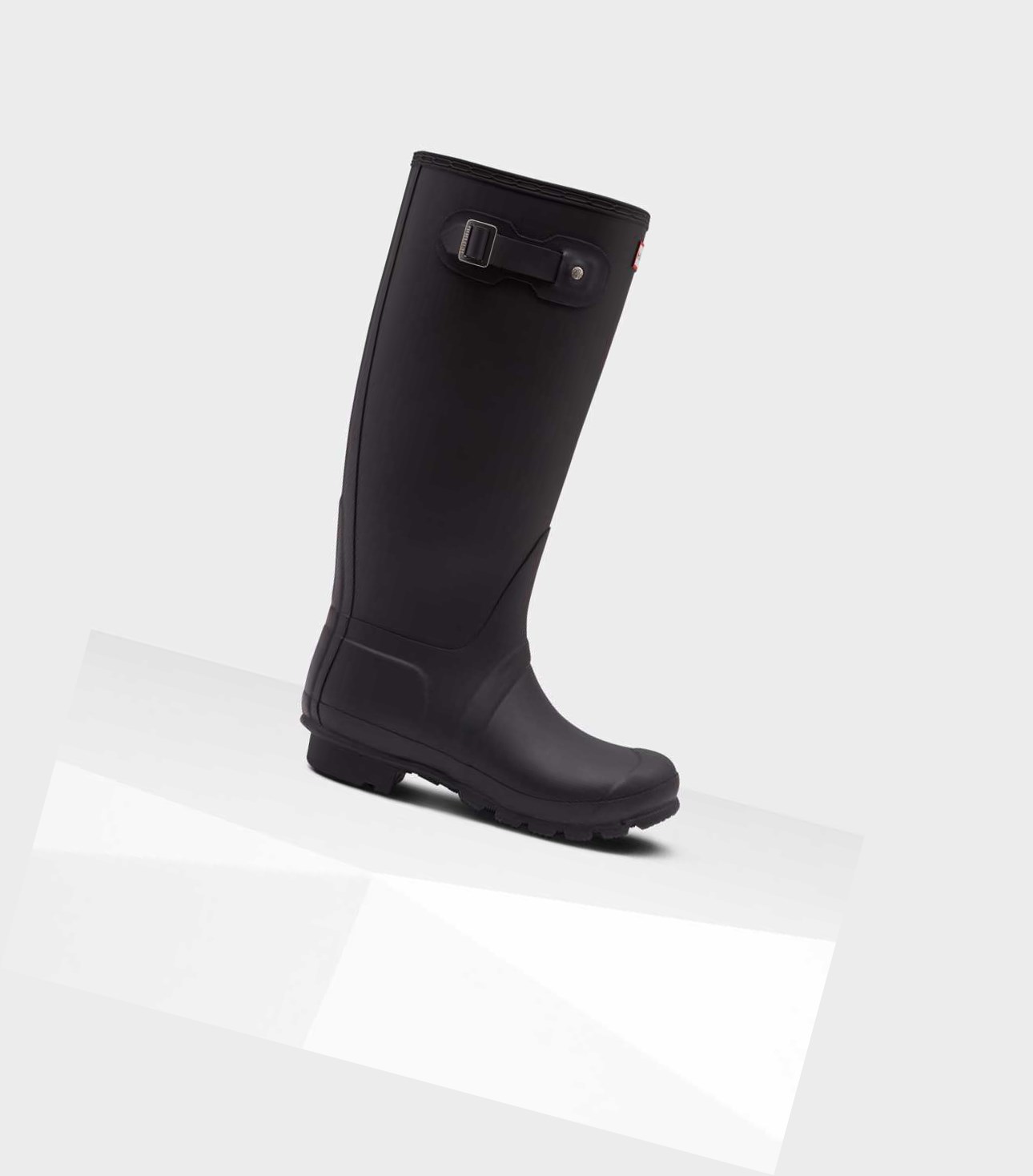 Buty Zimowe Damskie Hunter Original Wysokie Insulated Szerokie Leg Czarne | 659FOIJPV