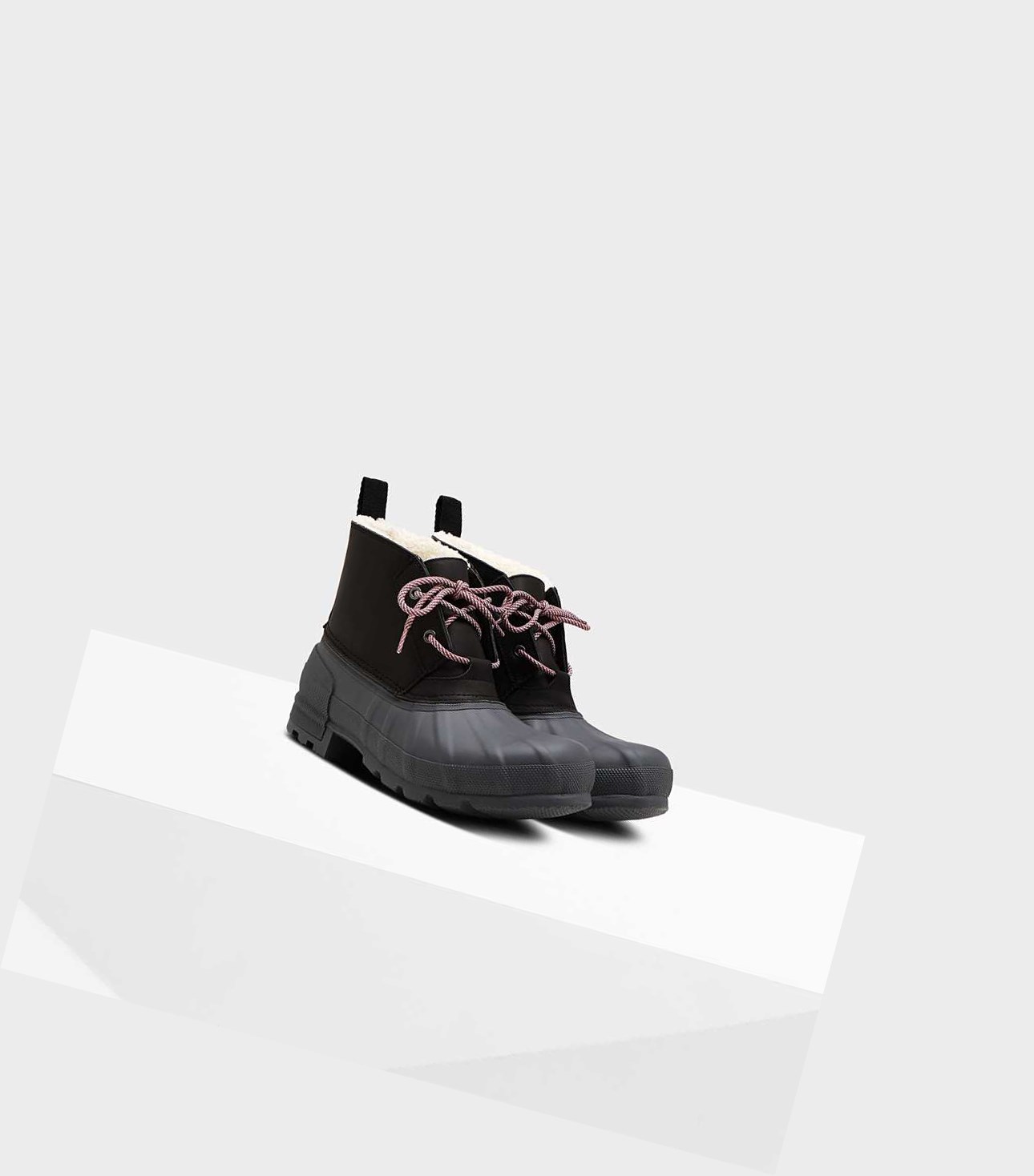 Buty Zimowe Męskie Hunter Original Krótkie Insulated Pac Czarne | 317BYCJGO