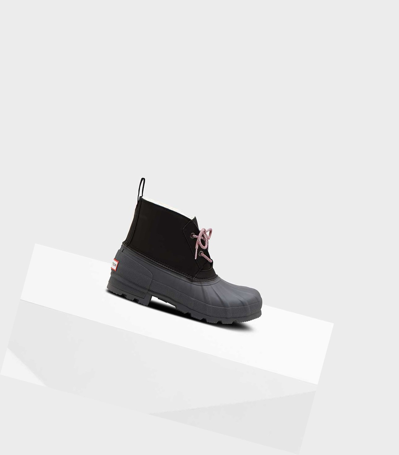 Buty Zimowe Męskie Hunter Original Krótkie Insulated Pac Czarne | 317BYCJGO