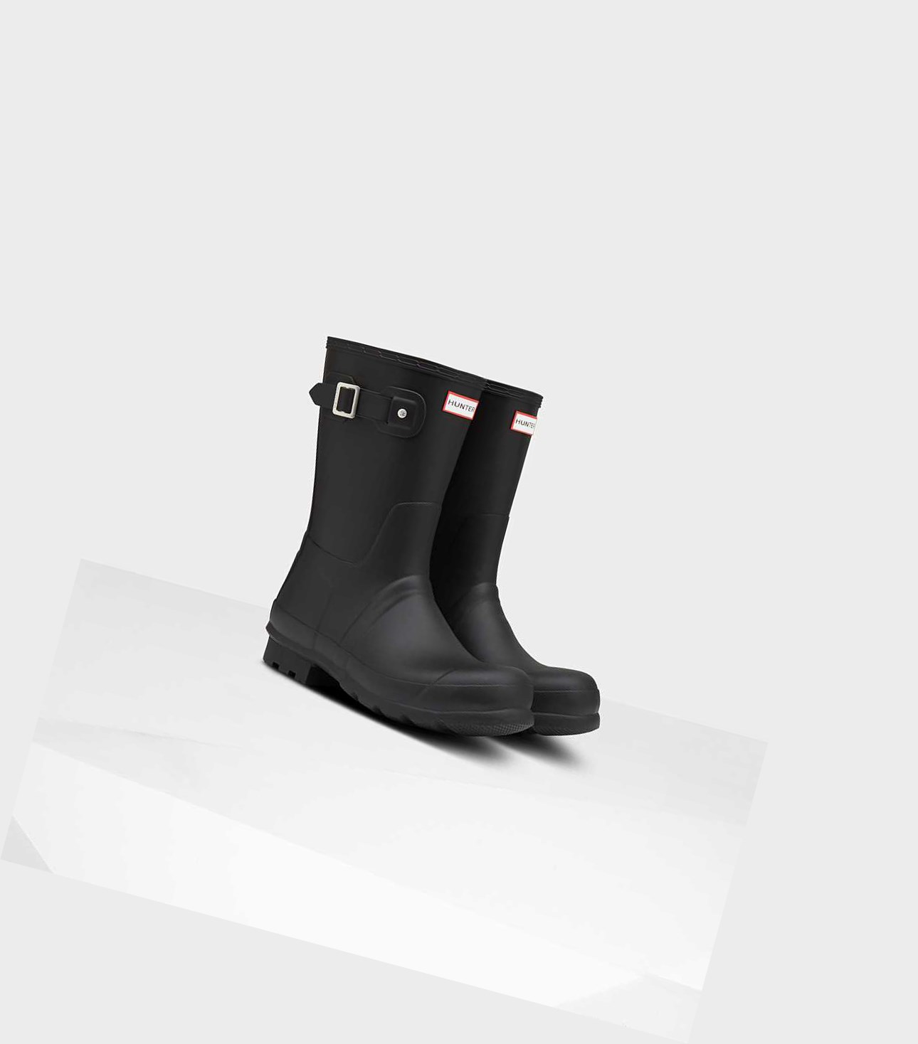 Buty Zimowe Męskie Hunter Original Krótkie Insulated Czarne | 349VEXOYM